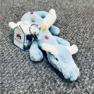 Jellycat Blue  Dragon Keychain Bag Charm